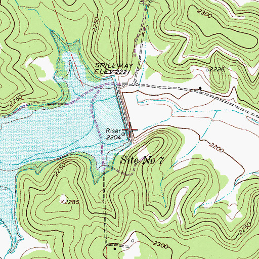 Topographic Map of Site Number Seven, TX