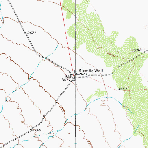 Topographic Map of Sixmile Well, TX