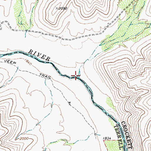 Topographic Map of Sixshooter Canyon, TX