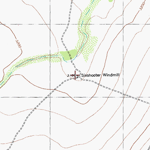 Topographic Map of Sixshooter Windmill, TX