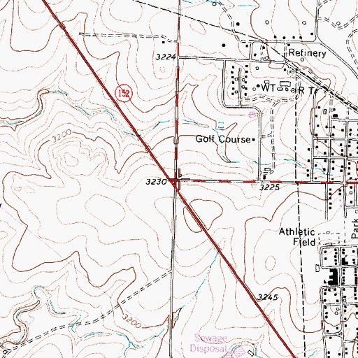 Topographic Map of Skellytown, TX