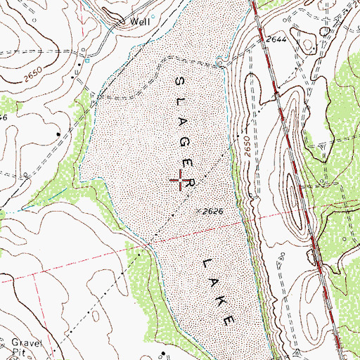 Topographic Map of Slager Lake, TX