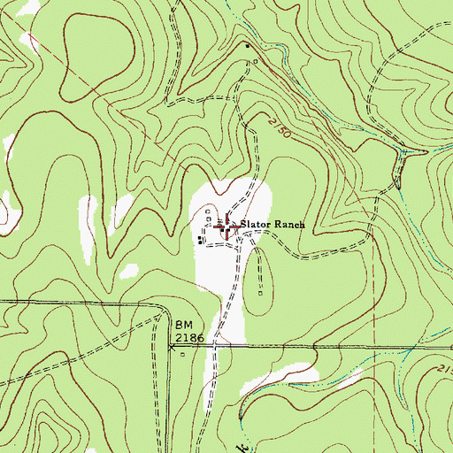 Topographic Map of Slator Ranch, TX