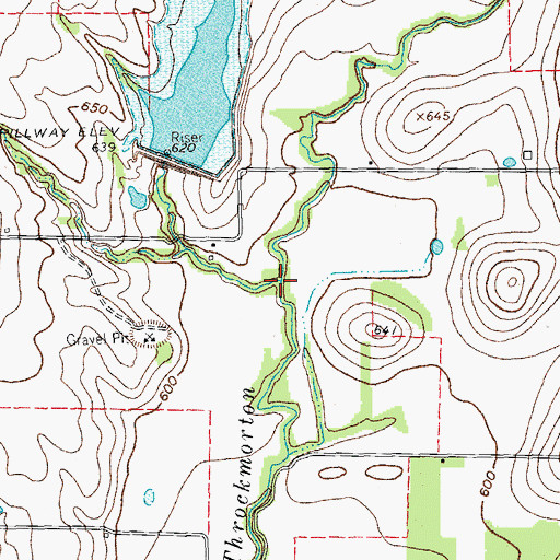 Topographic Map of Slayter Creek, TX