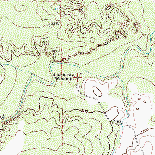 Topographic Map of Slicknasty Windmill, TX