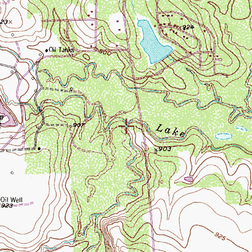Topographic Map of Sloop Creek, TX