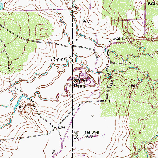Topographic Map of Sloop Pond, TX