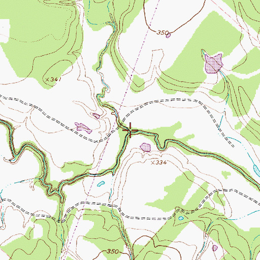 Topographic Map of Smith Branch, TX