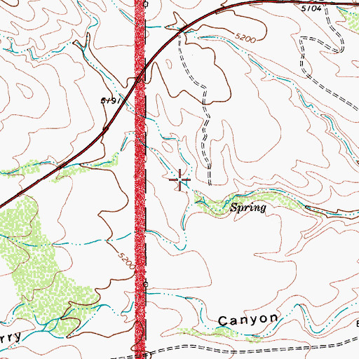 Topographic Map of Smith Canyon, TX