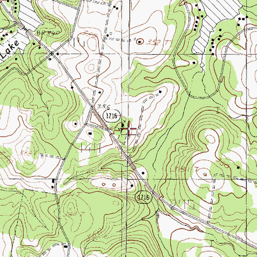 Topographic Map of Smith Chapel, TX