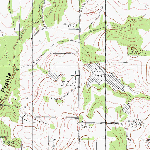 Topographic Map of Smith Chapel, TX