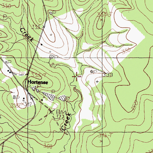 Topographic Map of Smith Creek, TX