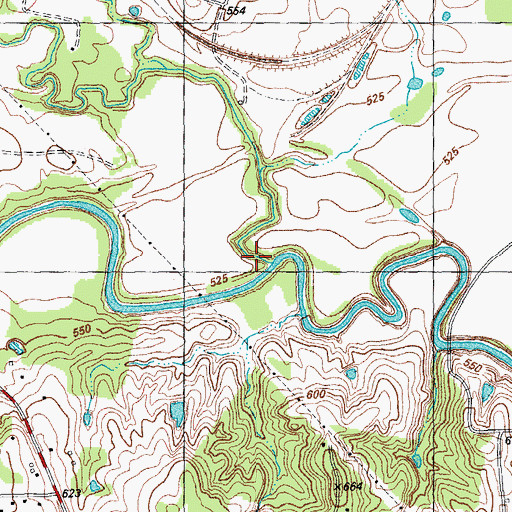 Topographic Map of Smith Creek, TX
