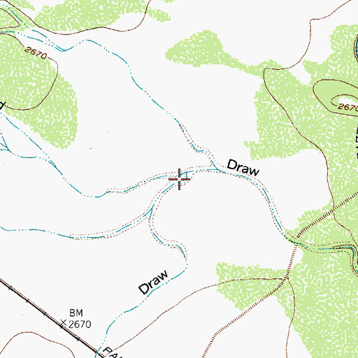 Topographic Map of Smith Draw, TX