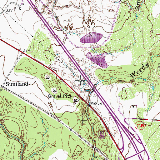 Topographic Map of Smith Hollow, TX