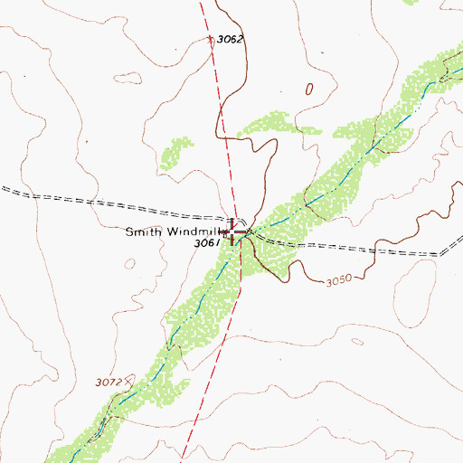Topographic Map of Smith Windmill, TX