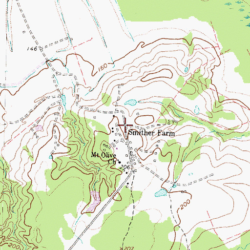 Topographic Map of Smither Farm, TX