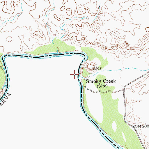 Topographic Map of Smoky Creek, TX