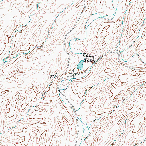 Topographic Map of Smugglers Arroyo, TX