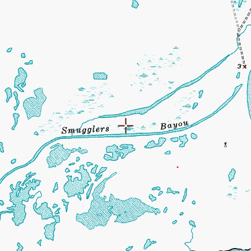 Topographic Map of Smugglers Bayou, TX