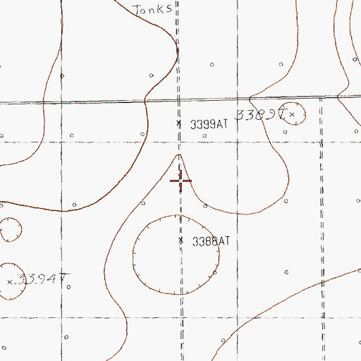 Topographic Map of Smyer Oil Field, TX
