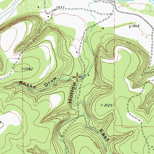 Topographic Map of Snake Draw, TX