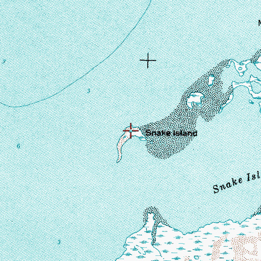 Topographic Map of Snake Island, TX