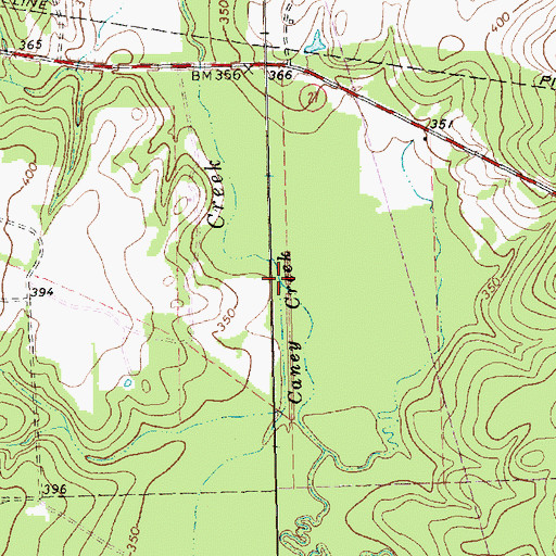 Topographic Map of Sneed Creek, TX