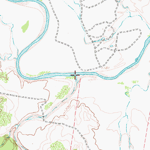 Topographic Map of Soap Creek, TX