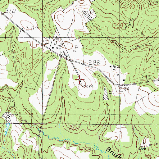 Topographic Map of Social Point Church, TX