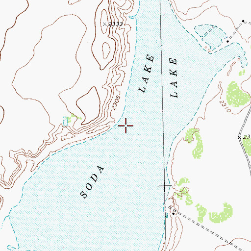 Topographic Map of Soda Lake, TX