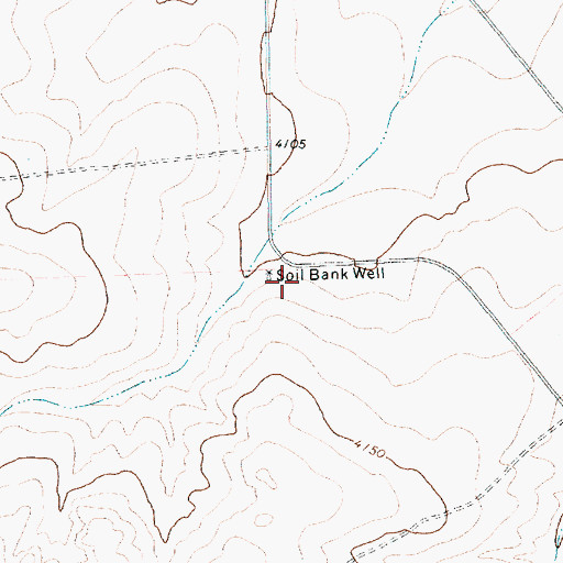 Topographic Map of Soil Bank Well, TX