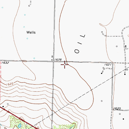 Topographic Map of Sojourner Oil Field, TX
