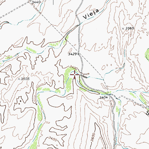 Topographic Map of Soldier Canyon, TX