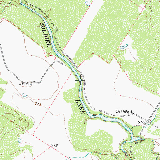 Topographic Map of Soldier Lake, TX