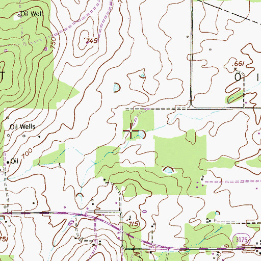 Topographic Map of Somerset Oil Field, TX