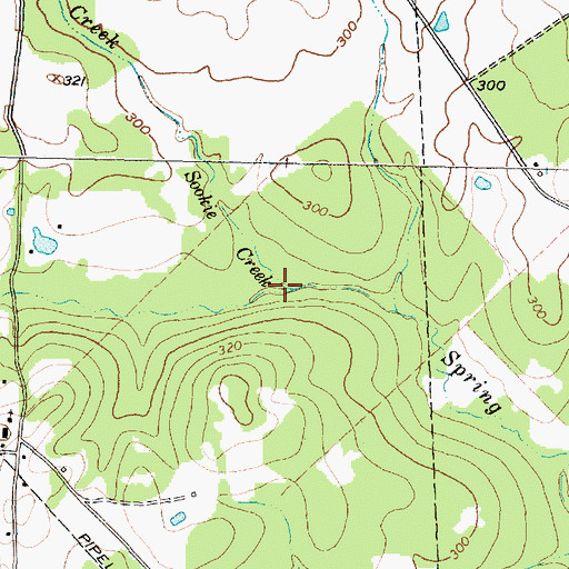 Topographic Map of Sookie Creek, TX