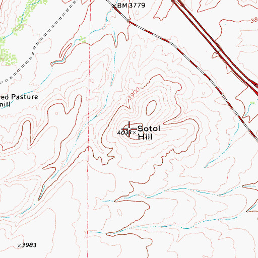 Topographic Map of Sotol Hill, TX