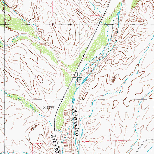 Topographic Map of Sauceda Creek, TX