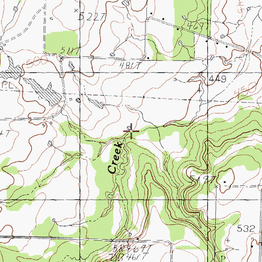 Topographic Map of Sour Branch, TX