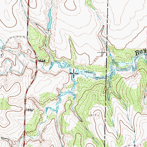 Topographic Map of South Baylor Creek, TX