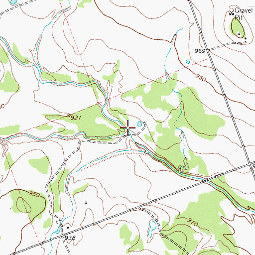 Topographic Map of South Berry Creek, TX