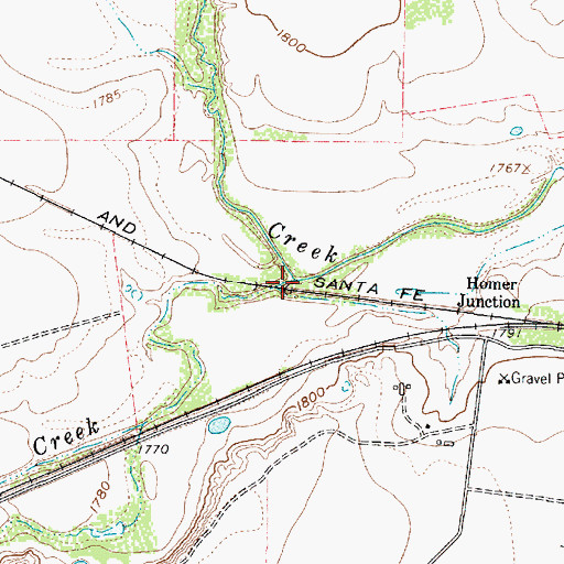 Topographic Map of South Brady Creek, TX