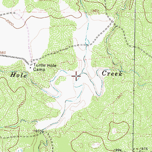 Topographic Map of South Canyon, TX