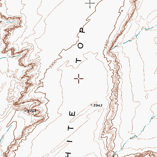 Topographic Map of White Top Mesa, AZ