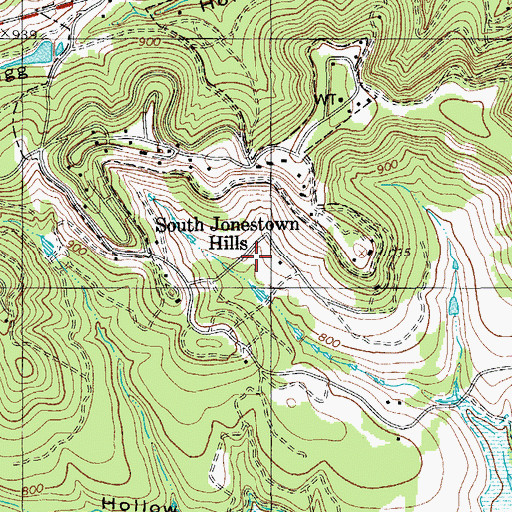 Topographic Map of South Jonestown Hills, TX