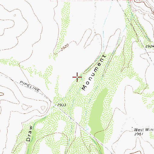 Topographic Map of South Linger Draw, TX