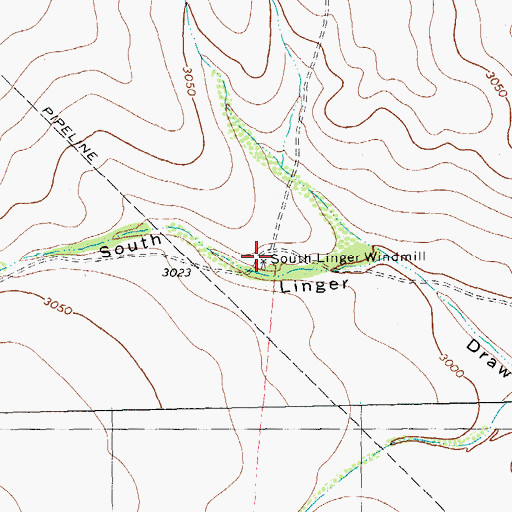 Topographic Map of South Linger Windmill, TX