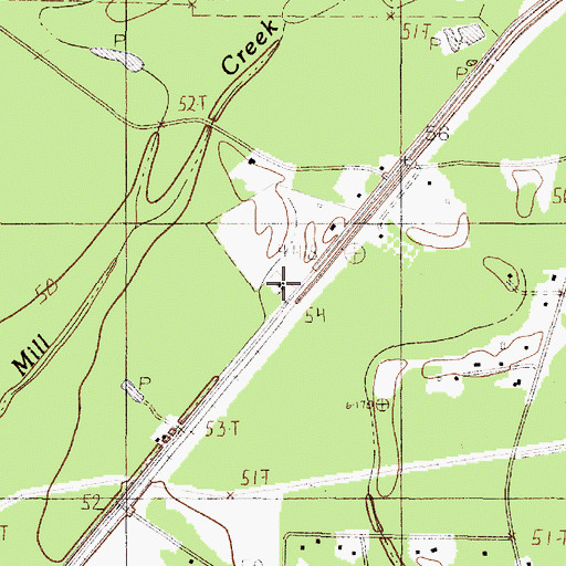 Topographic Map of South Mill Creek Church, TX