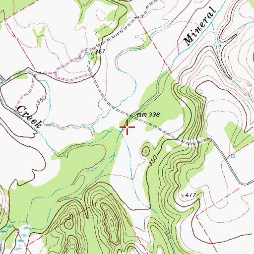 Topographic Map of South Mineral Creek, TX